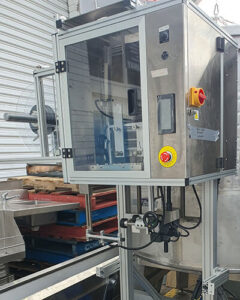 Shrink Label Applicator Showing Conveyor Mountings